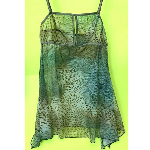 Fantasy Mesh Babydoll G-string Panties SET, M,L,XL, Jungle Leopard - Picture 4 of 4